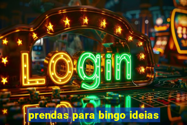 prendas para bingo ideias